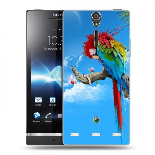 Дизайнерский пластиковый чехол для Sony Xperia S Попугаи