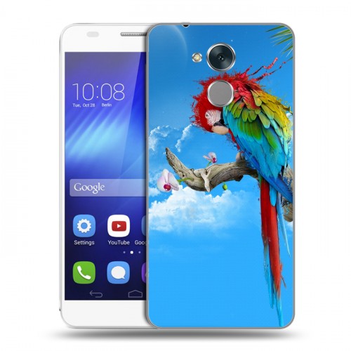Дизайнерский пластиковый чехол для Huawei Honor 6C Попугаи