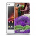 Дизайнерский пластиковый чехол для Sony Xperia L Лаванда