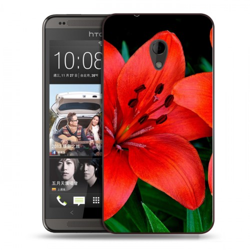 Дизайнерский пластиковый чехол для HTC Desire 700 Лилии