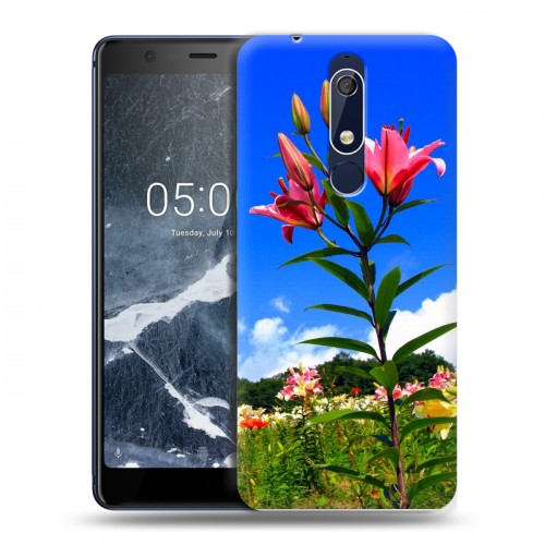 Дизайнерский пластиковый чехол для Nokia 5.1 Лилии