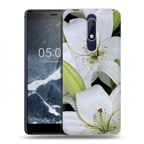 Дизайнерский пластиковый чехол для Nokia 5.1 Лилии