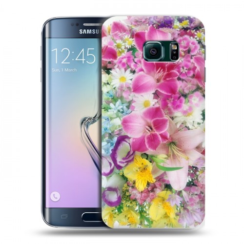 Дизайнерский пластиковый чехол для Samsung Galaxy S6 Edge Лилии
