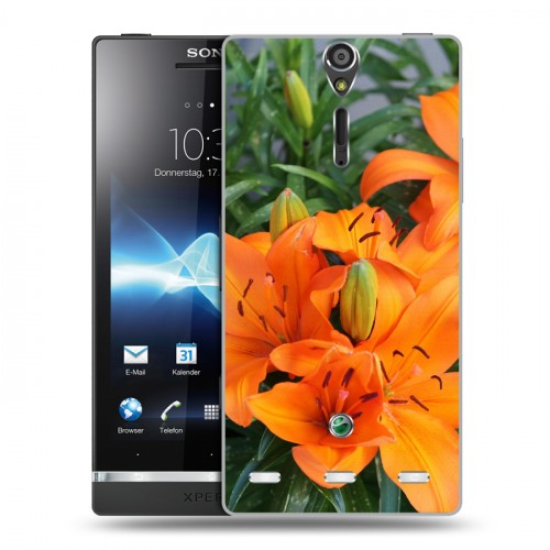 Дизайнерский пластиковый чехол для Sony Xperia S Лилии