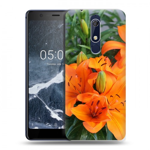 Дизайнерский пластиковый чехол для Nokia 5.1 Лилии