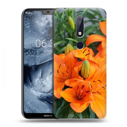 Дизайнерский силиконовый чехол для Nokia 6.1 Plus Лилии