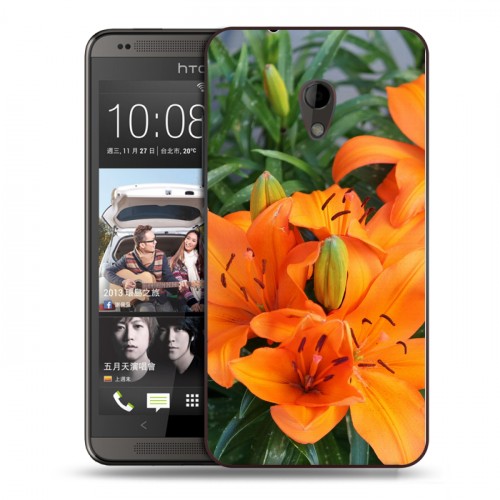 Дизайнерский пластиковый чехол для HTC Desire 700 Лилии