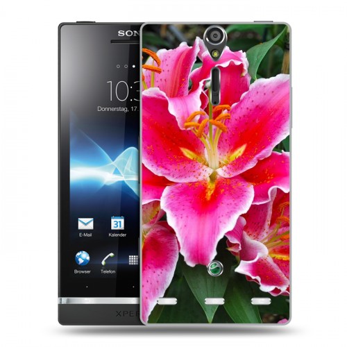 Дизайнерский пластиковый чехол для Sony Xperia S Лилии