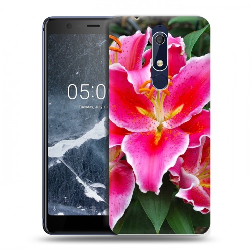 Дизайнерский пластиковый чехол для Nokia 5.1 Лилии