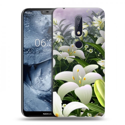 Дизайнерский пластиковый чехол для Nokia 6.1 Plus Лилии