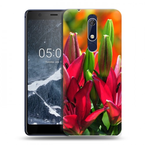 Дизайнерский пластиковый чехол для Nokia 5.1 Лилии