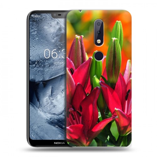 Дизайнерский силиконовый чехол для Nokia 6.1 Plus Лилии