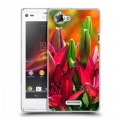 Дизайнерский пластиковый чехол для Sony Xperia L Лилии