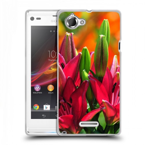 Дизайнерский пластиковый чехол для Sony Xperia L Лилии