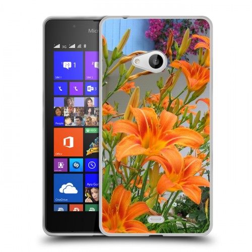 Дизайнерский пластиковый чехол для Microsoft Lumia 540 Лилии