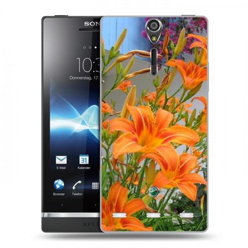 Дизайнерский пластиковый чехол для Sony Xperia S Лилии