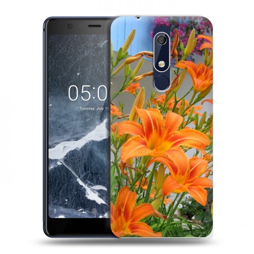 Дизайнерский пластиковый чехол для Nokia 5.1 Лилии