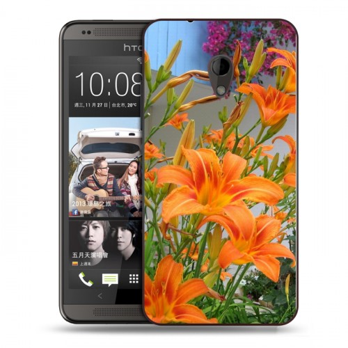 Дизайнерский пластиковый чехол для HTC Desire 700 Лилии