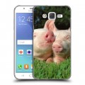 Дизайнерский пластиковый чехол для Samsung Galaxy J5 Свинки