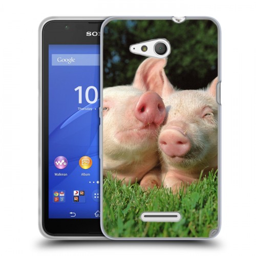 Дизайнерский пластиковый чехол для Sony Xperia E4g Свинки