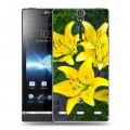 Дизайнерский пластиковый чехол для Sony Xperia S Лилии