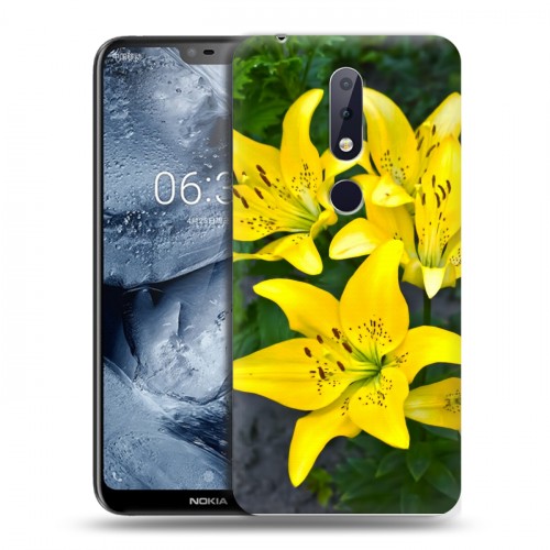 Дизайнерский силиконовый чехол для Nokia 6.1 Plus Лилии