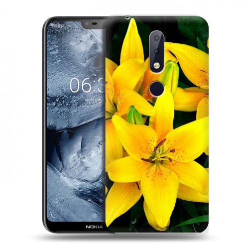 Дизайнерский силиконовый чехол для Nokia 6.1 Plus Лилии