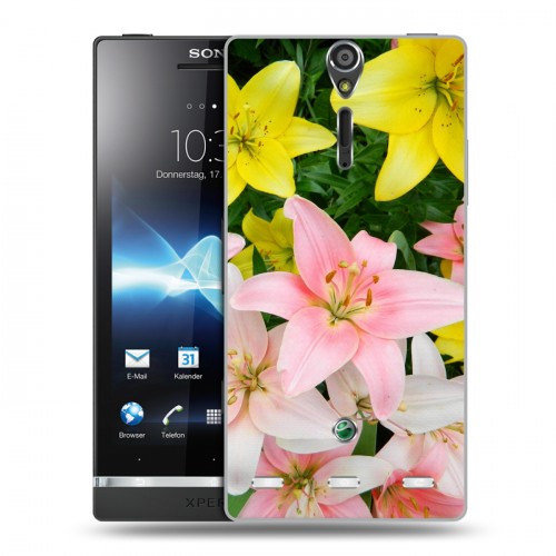 Дизайнерский пластиковый чехол для Sony Xperia S Лилии