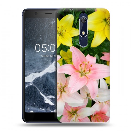 Дизайнерский пластиковый чехол для Nokia 5.1 Лилии