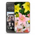 Дизайнерский пластиковый чехол для HTC Desire 700 Лилии