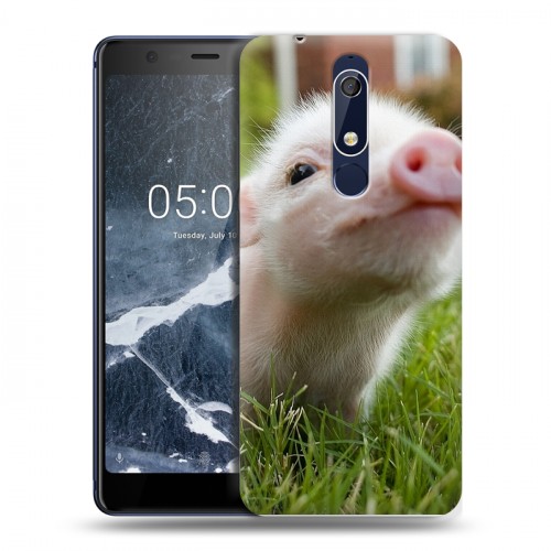 Дизайнерский пластиковый чехол для Nokia 5.1 Свинки