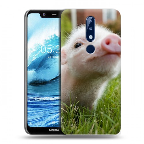 Дизайнерский силиконовый чехол для Nokia 5.1 Plus Свинки
