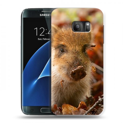 Дизайнерский силиконовый с усиленными углами чехол для Samsung Galaxy S7 Свинки