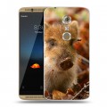 Дизайнерский пластиковый чехол для ZTE Axon 7 Свинки