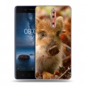 Дизайнерский пластиковый чехол для Nokia 8 Свинки