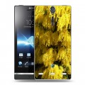 Дизайнерский пластиковый чехол для Sony Xperia S Мимоза