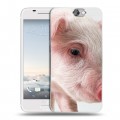 Дизайнерский силиконовый чехол для HTC One A9 Свинки