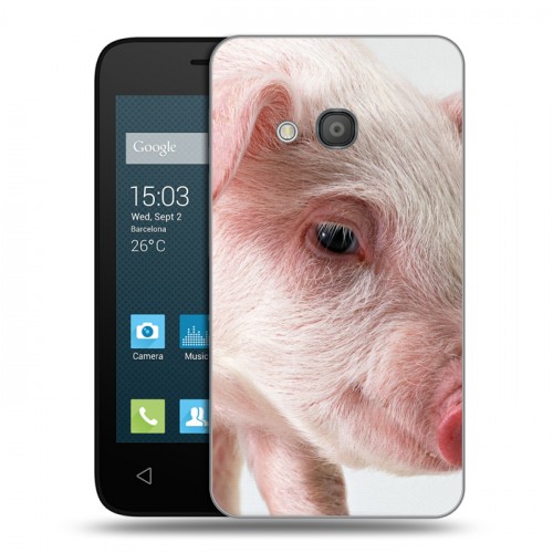Дизайнерский силиконовый чехол для Alcatel One Touch Pixi 4 (4) Свинки