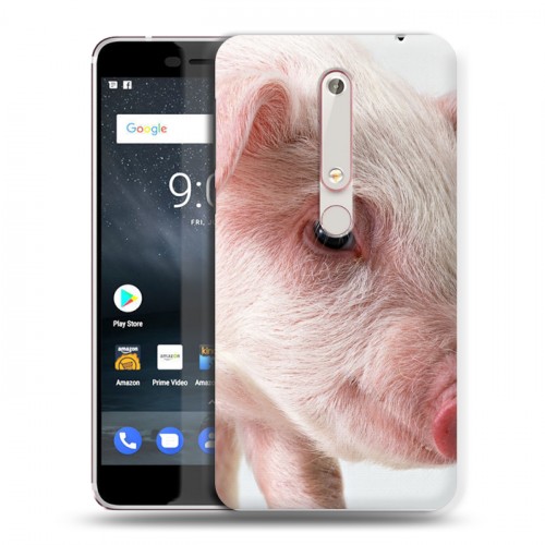 Дизайнерский пластиковый чехол для Nokia 6 (2018) Свинки