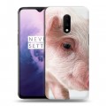 Дизайнерский пластиковый чехол для OnePlus 7 Свинки