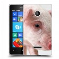 Дизайнерский пластиковый чехол для Microsoft Lumia 435 Свинки