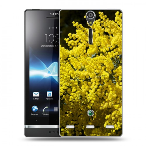 Дизайнерский пластиковый чехол для Sony Xperia S Мимоза