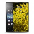 Дизайнерский пластиковый чехол для Sony Xperia acro S Мимоза