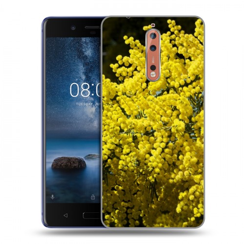 Дизайнерский пластиковый чехол для Nokia 8 Мимоза