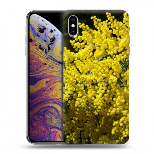 Дизайнерский силиконовый чехол для Iphone Xs Max Мимоза