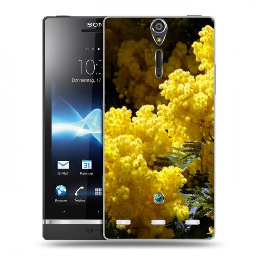 Дизайнерский пластиковый чехол для Sony Xperia S Мимоза