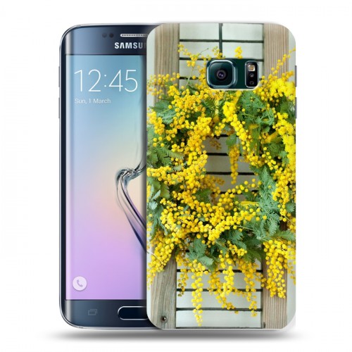 Дизайнерский силиконовый чехол для Samsung Galaxy S6 Edge Мимоза