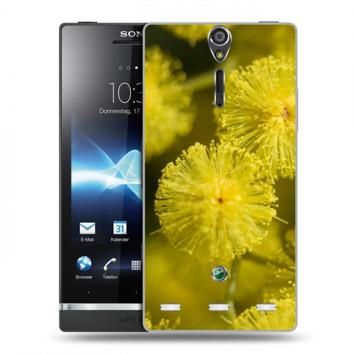 Дизайнерский пластиковый чехол для Sony Xperia S Мимоза