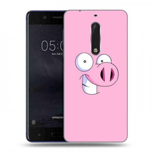Дизайнерский пластиковый чехол для Nokia 5 Свинки