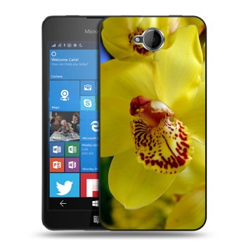 Дизайнерский силиконовый чехол для Microsoft Lumia 650 Орхидеи (на заказ)